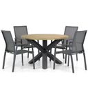 Lifestyle Ultimate/Rockville 120 cm rond dining tuinset 5-delig thumbnail