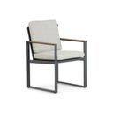 Dining tuinstoel met antraciet aluminium frame - Vooraanzicht thumbnail