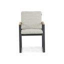 Dining tuinstoel met antraciet aluminium frame - Vooraanzicht thumbnail