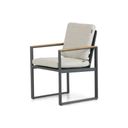 Dining tuinstoel met antraciet aluminium frame - Zijaanzicht thumbnail