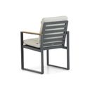 Dining tuinstoel met antraciet aluminium frame - Zijaanzicht thumbnail