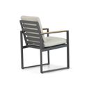 Dining tuinstoel met antraciet aluminium frame - Zijaanzicht thumbnail