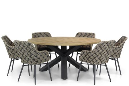 Lifestyle Crossway/Rockville 160 cm dining tuinset 7-delig