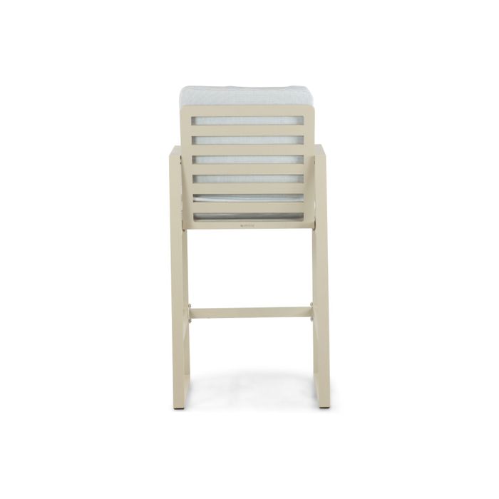 Moderne barstoel met loft aluminium frame - Achteraanzicht