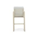 Moderne barstoel met loft aluminium frame - Achteraanzicht thumbnail