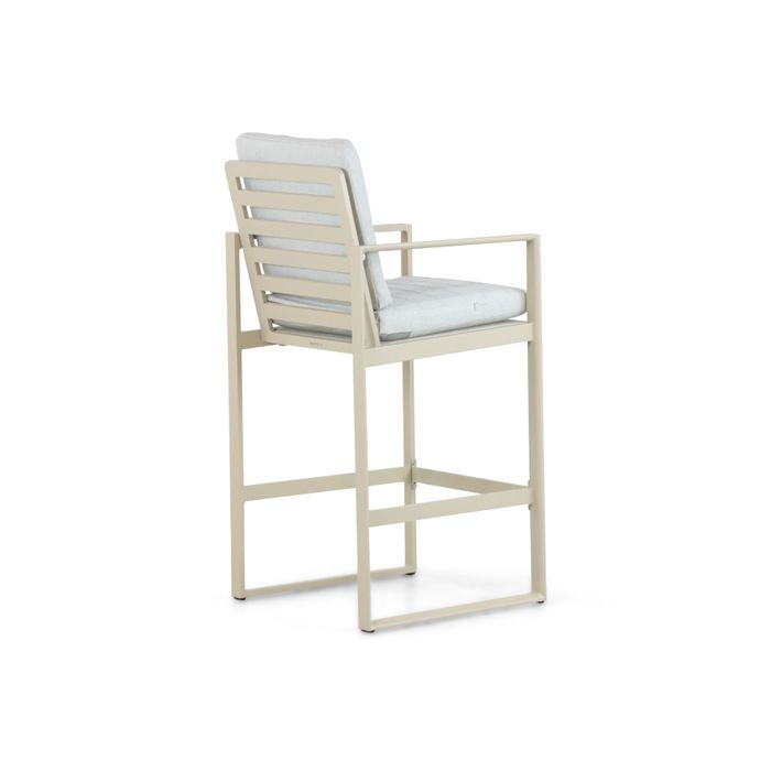 Moderne barstoel met loft aluminium frame - Zijaanzicht