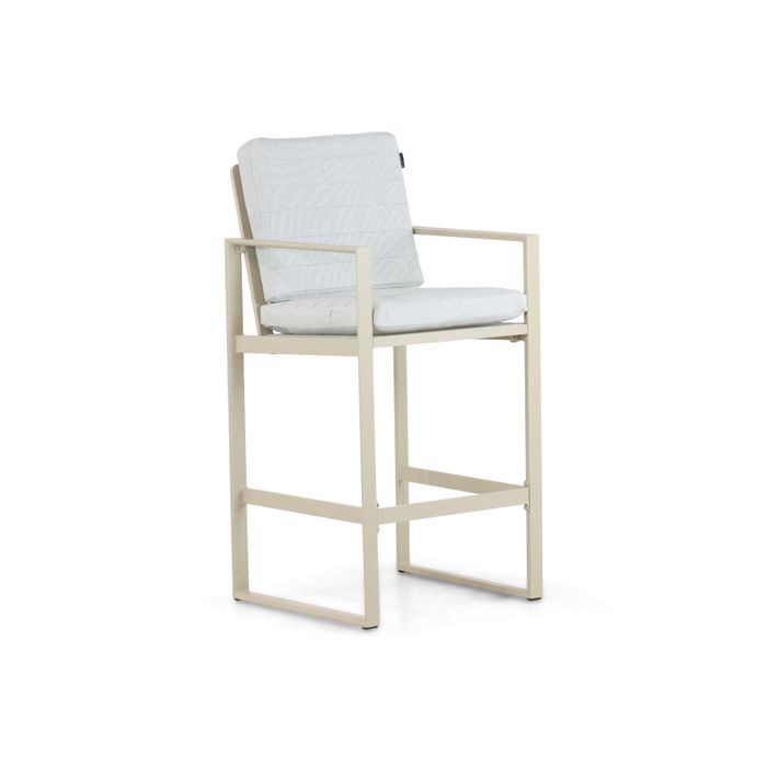 Moderne barstoel met loft aluminium frame - Vooraanzicht