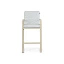 Moderne barstoel met loft aluminium frame - Vooraanzicht thumbnail