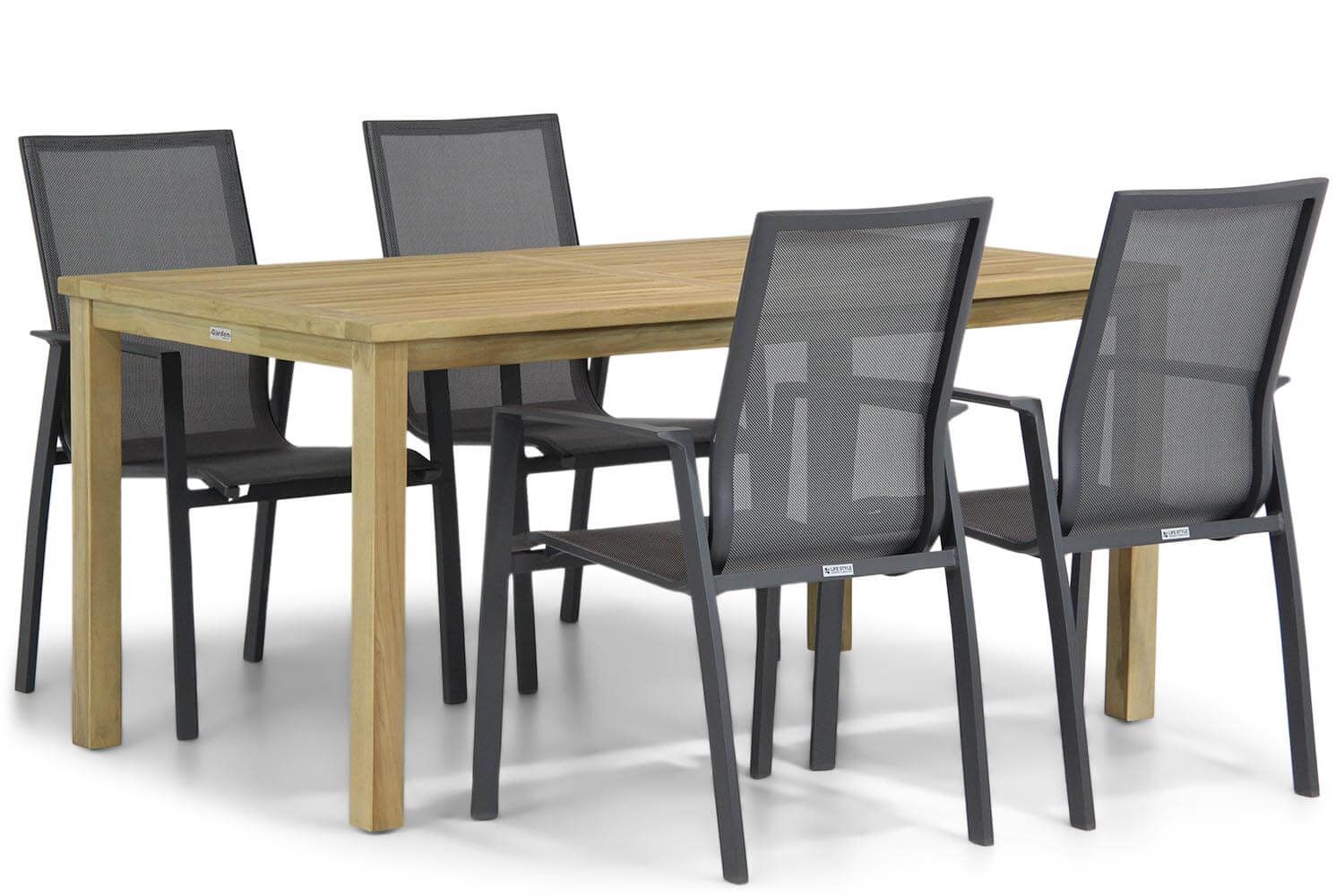 Lifestyle Ultimate/Weston 160 cm dining tuinset 5-delig