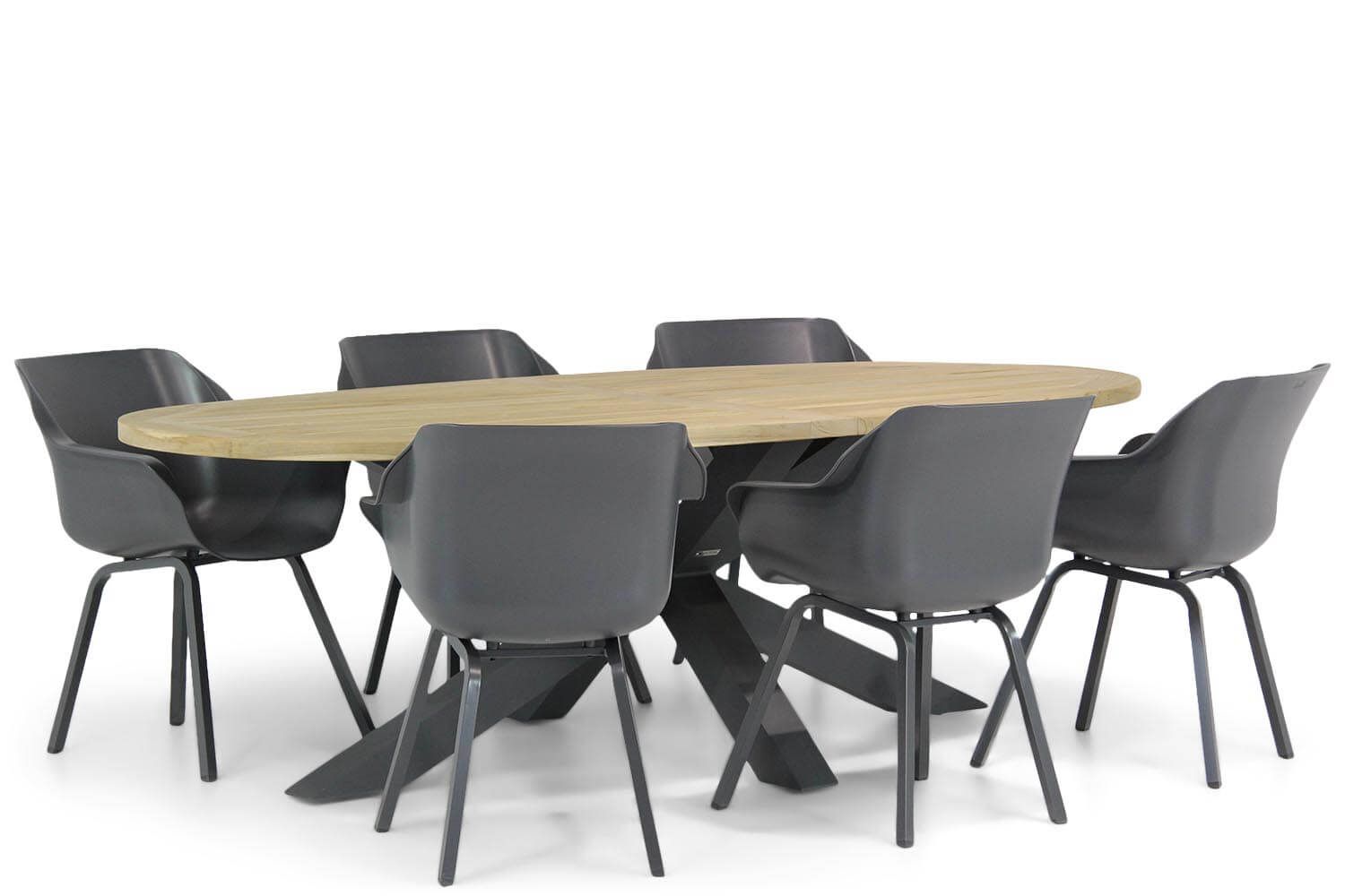 Hartman Sophie element/Brookline 240 cm ovaal dining tuinset 7-delig thumbnail