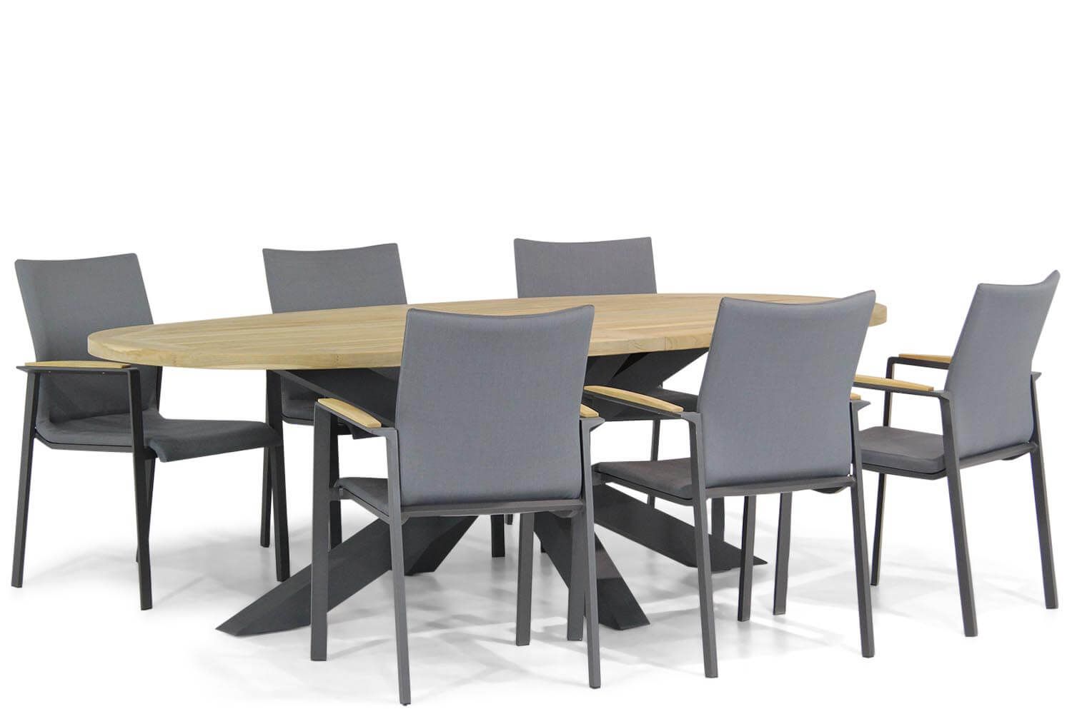 Lifestyle Brandon/Brookline 240 cm ovaal dining tuinset 7-delig thumbnail