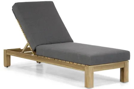 Santika Arlington lounger met antraciet kussen