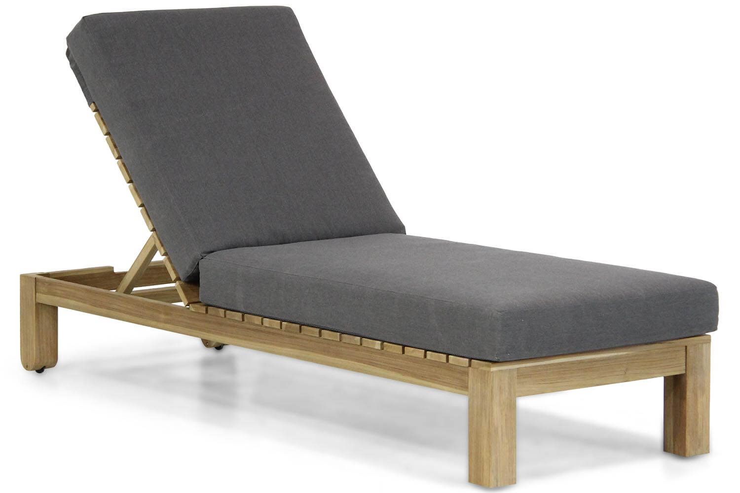 Santika Arlington lounger met antraciet kussen thumbnail