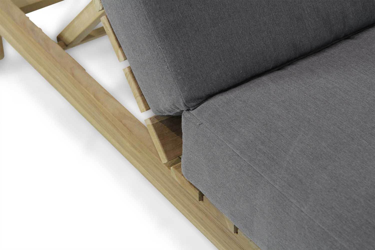 Santika Arlington lounger met antraciet kussen