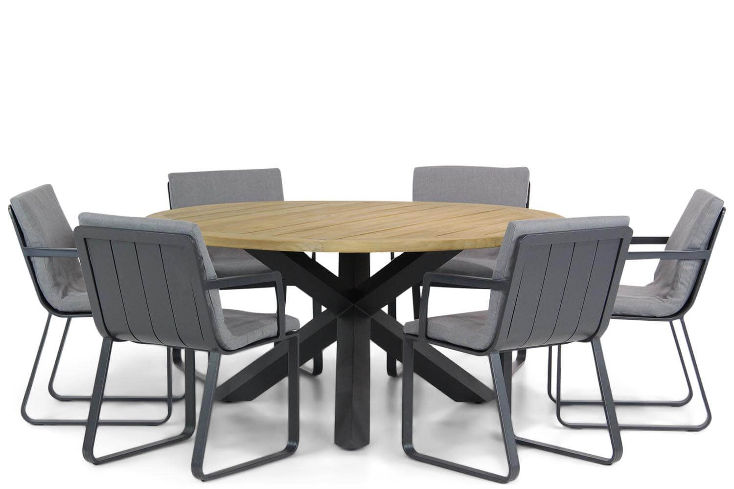 Lifestyle Estancia/Rockville 160 cm rond dining tuinset 7-delig thumbnail