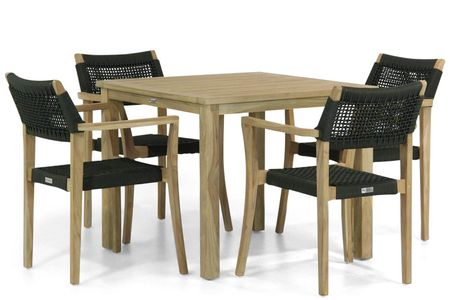 Lifestyle Dallas/Weston 90 cm dining tuinset 5-delig