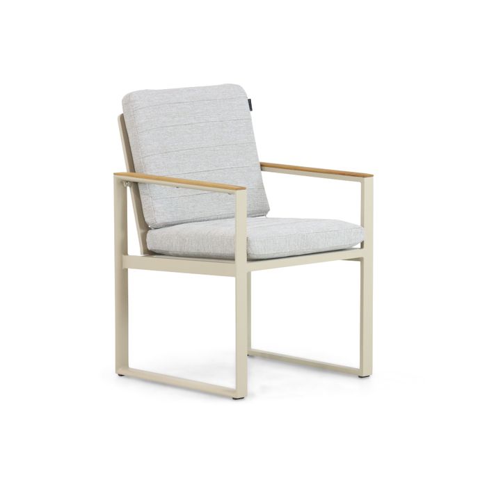 Dining tuinstoel met loft aluminium frame - Vooraanzicht