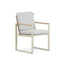 Dining tuinstoel met loft aluminium frame - Vooraanzicht thumbnail