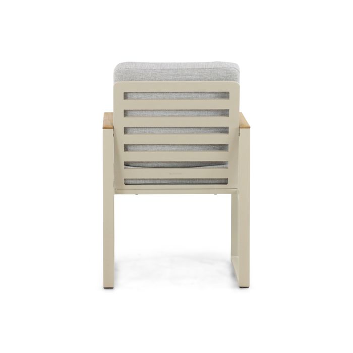 Dining tuinstoel met loft aluminium frame - Achteraanzicht Dining tuinstoel met loft aluminium frame - Achteraanzicht