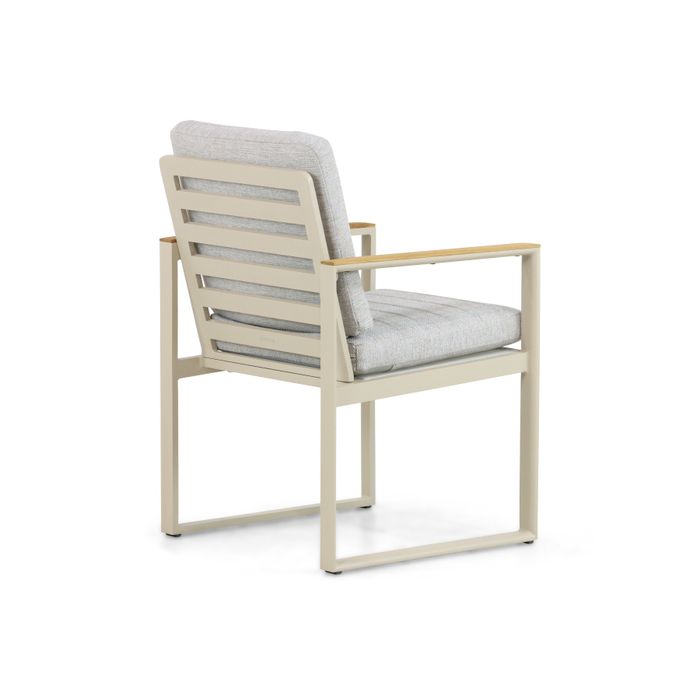 Dining tuinstoel met loft aluminium frame - Zijaanzicht