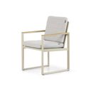 Dining tuinstoel met loft aluminium frame - Zijaanzicht thumbnail