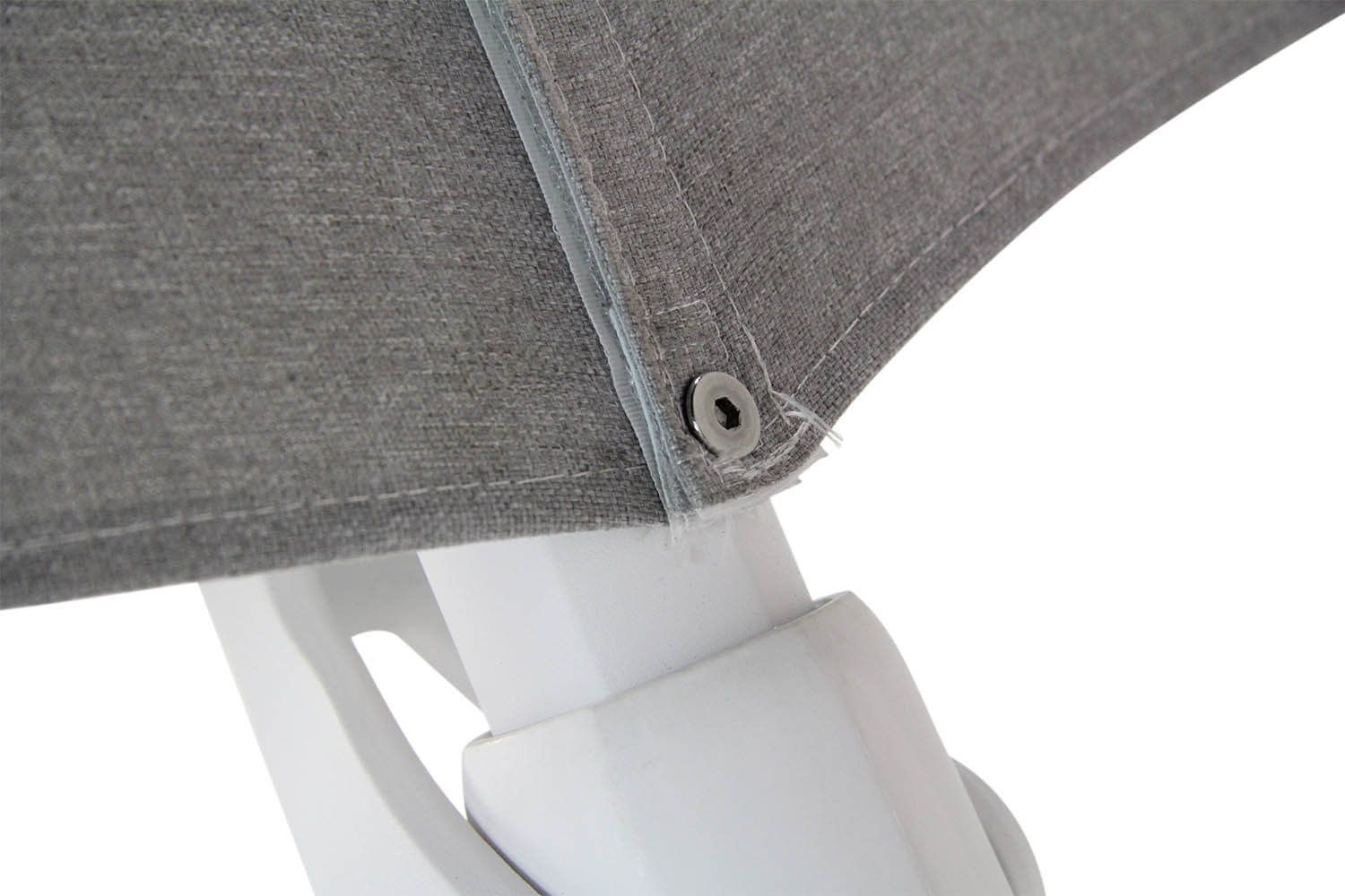 Santika Belize Deluxe parasol 300 cm x 300 cm white frame/ grey fabric (excl.voet)