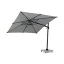 Santika Belize Deluxe parasol 300 cm x 300 cm antraciet frame/ mid grey (excl.voet) thumbnail