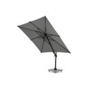 Santika Belize Deluxe parasol 300 cm x 300 cm antraciet frame/ mid grey (excl.voet) thumbnail