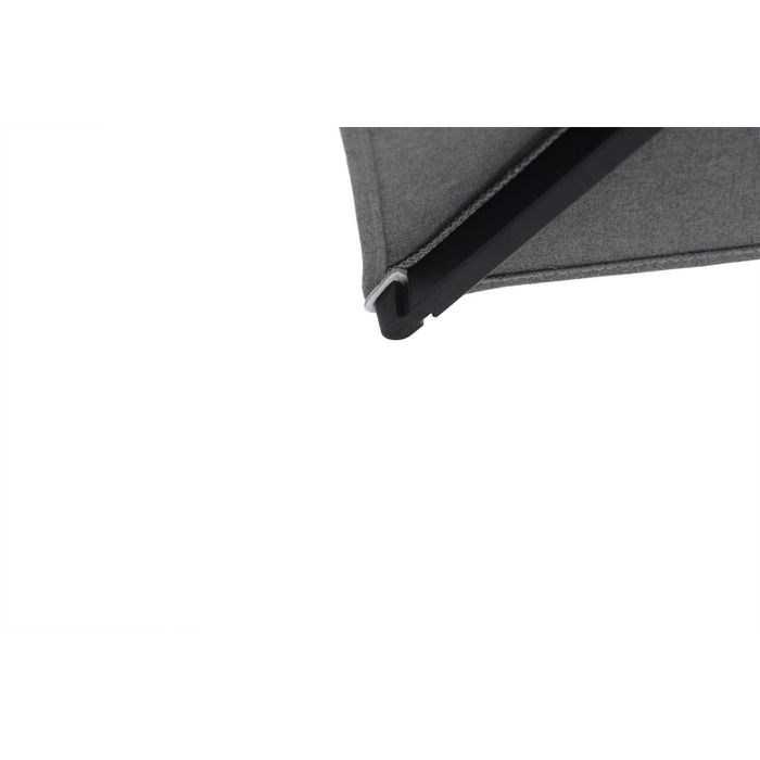 Santika Belize Deluxe parasol 300 cm x 300 cm antraciet frame/ mid grey (excl.voet)