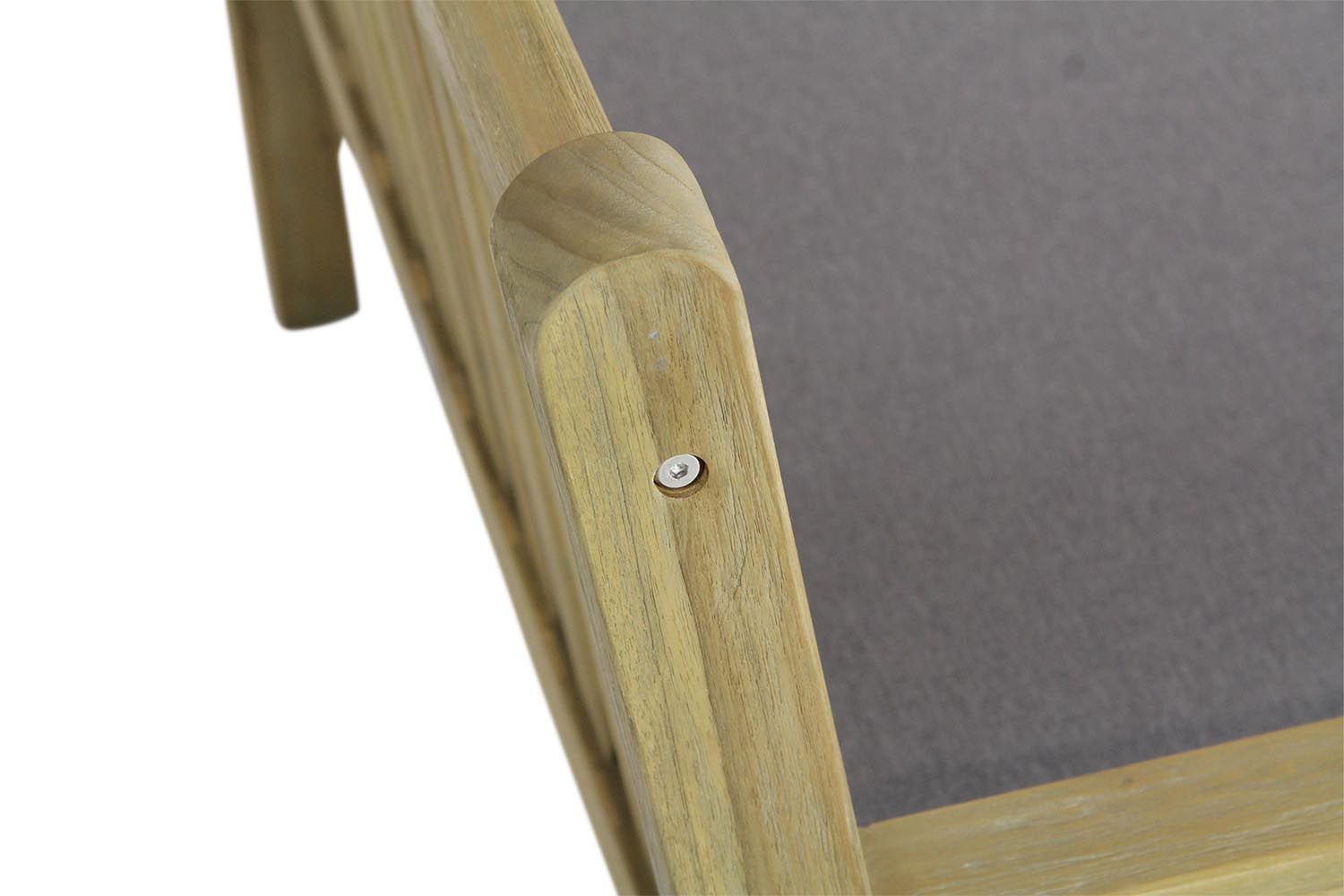 Garden Collections Preston tuinbank teak 120 cm incl. kussen antraciet