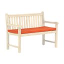 Garden Collections Preston tuinbank teak 120 cm incl. kussen orange thumbnail