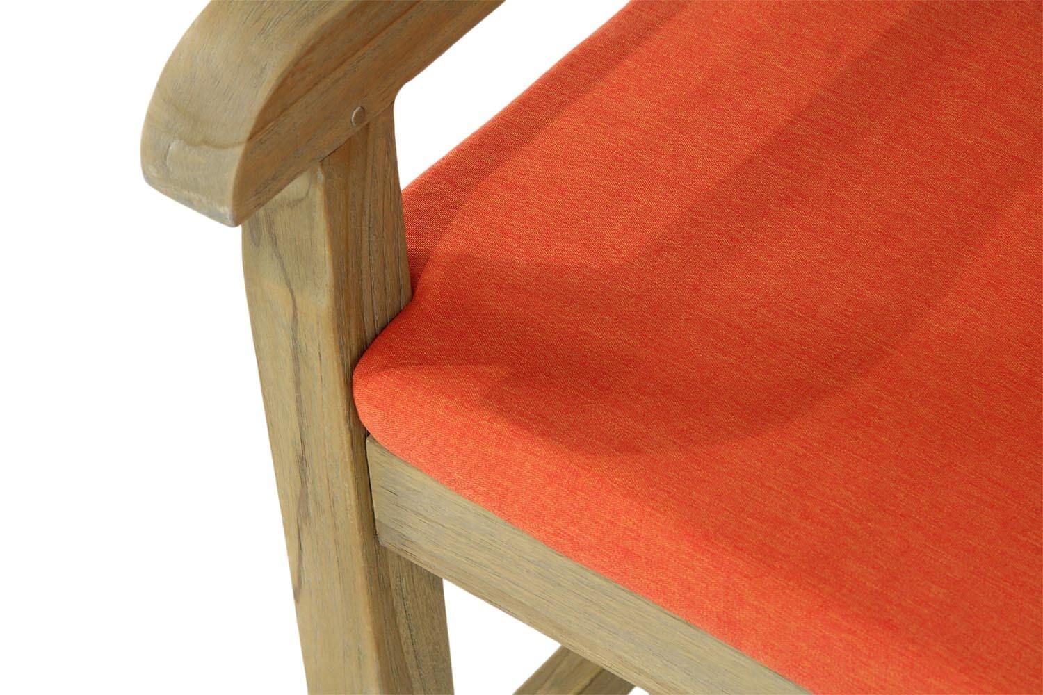 Garden Collections Preston tuinbank teak 180 cm incl. orange kussen