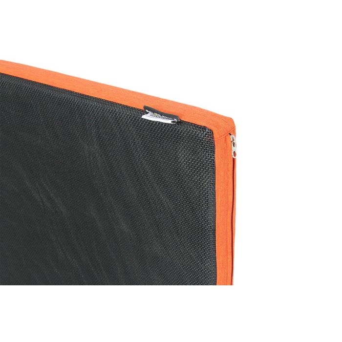 Garden Collections Preston tuinbank teak 120 cm incl. kussen orange