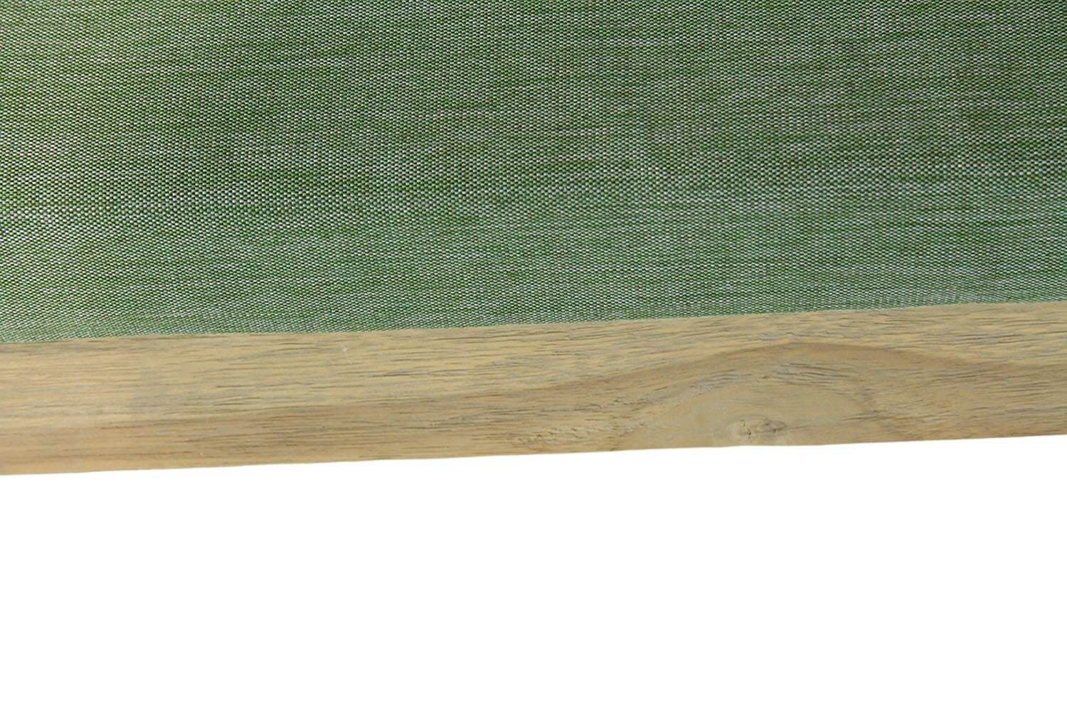 Garden Collections Preston tuinbank teak 120 cm incl. kussen forest green