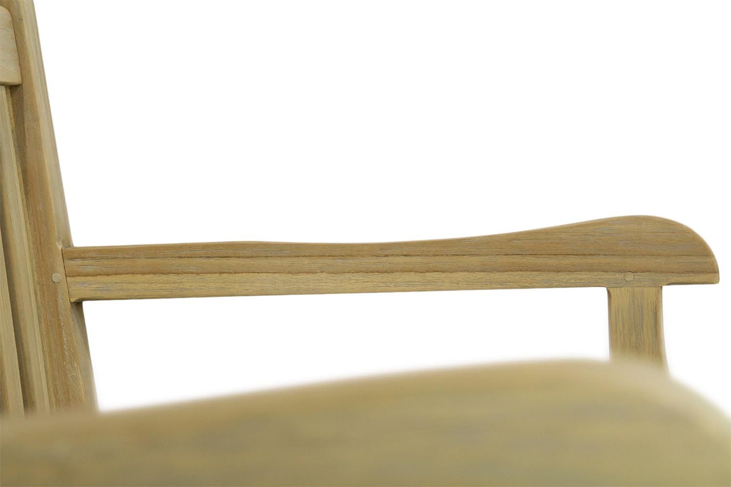 Garden Collections Preston tuinbank teak 120 cm incl. kussen antraciet
