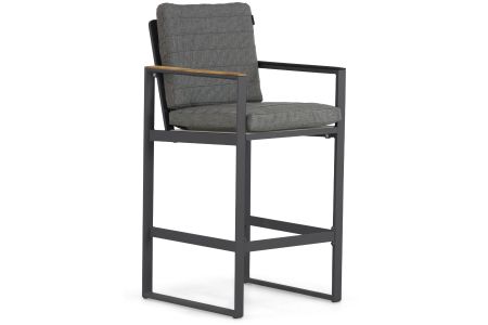 Moderne barstoel met antraciet aluminium frame - Vooraanzicht