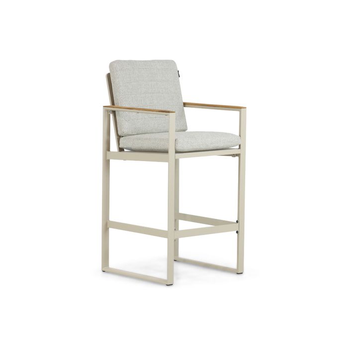 Barstoel met loft aluminium frame - Zijaanzicht
