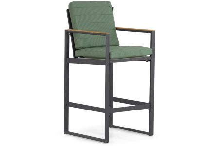 Moderne barstoel met antraciet aluminium frame - Vooraanzicht