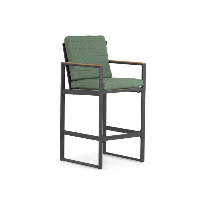 Moderne barstoel met antraciet aluminium frame - Vooraanzicht