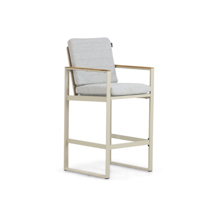 Barstoel met loft aluminium frame - Zijaanzicht