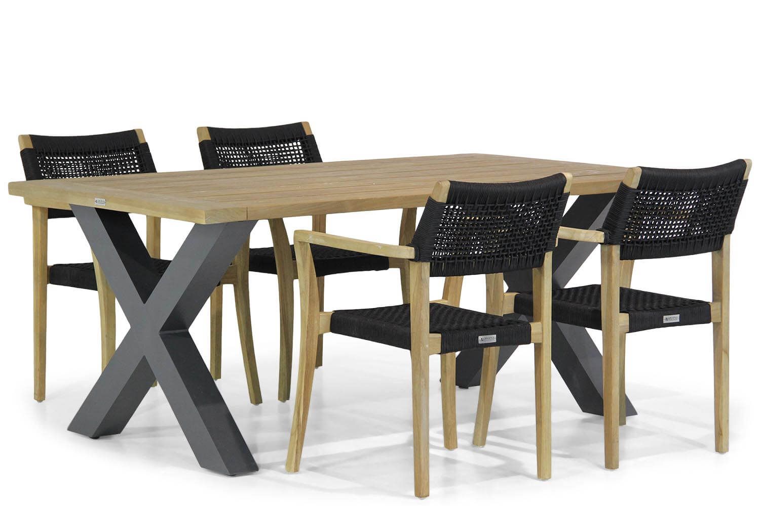 Lifestyle Dallas/Cardiff 180 cm dining tuinset 5-delig thumbnail