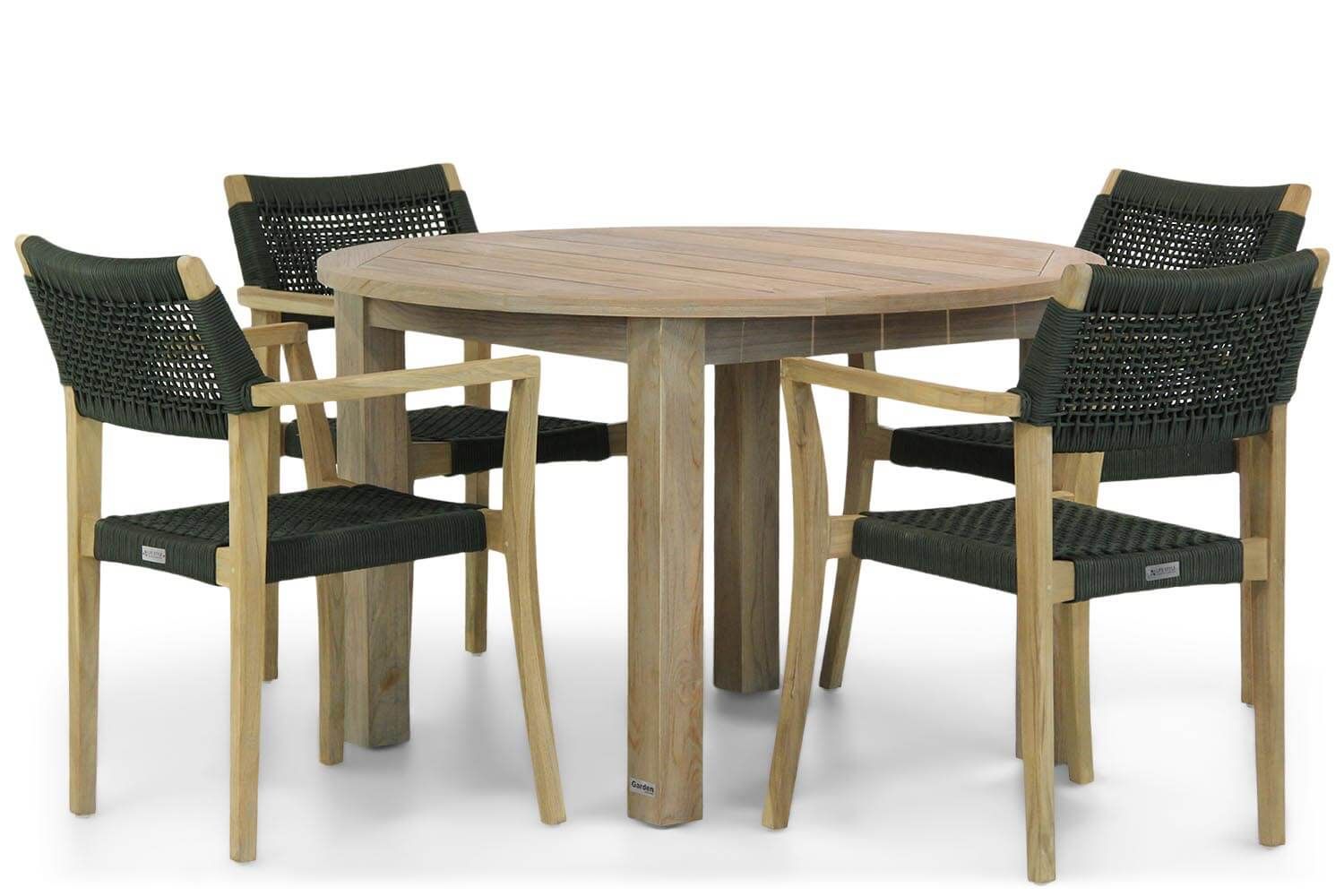 Lifestyle Dallas/Brighton 120 cm rond dining tuinset 5-delig thumbnail