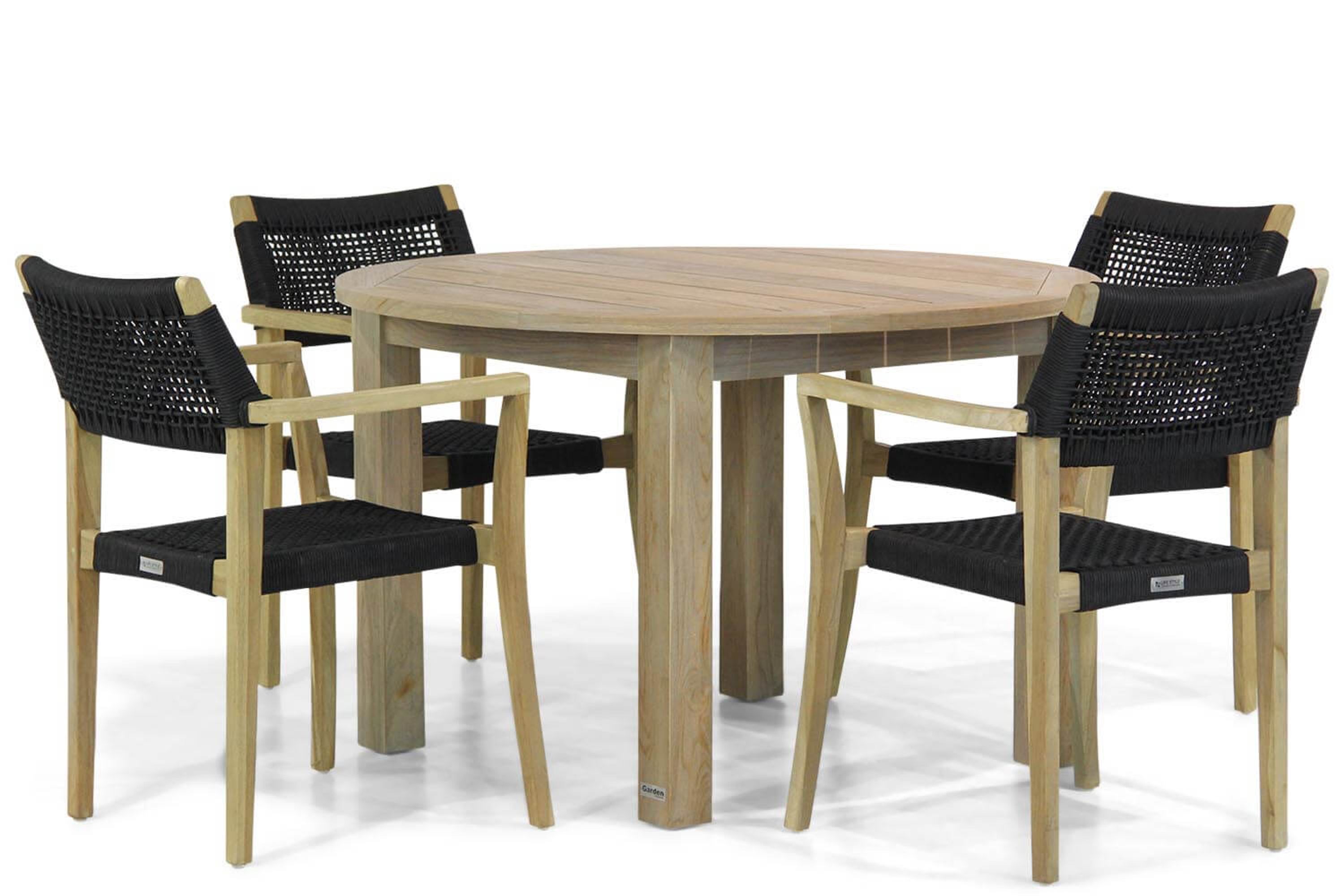 Lifestyle Dallas/Brighton 120 cm rond dining tuinset 5-delig