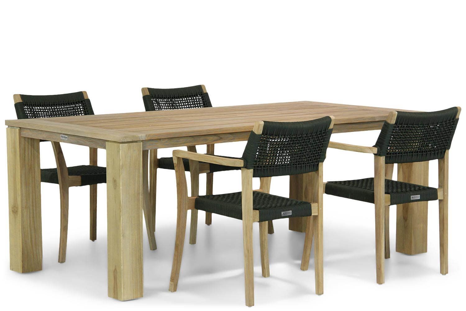 Lifestyle Dallas/Brighton 200 cm dining tuinset 5-delig thumbnail