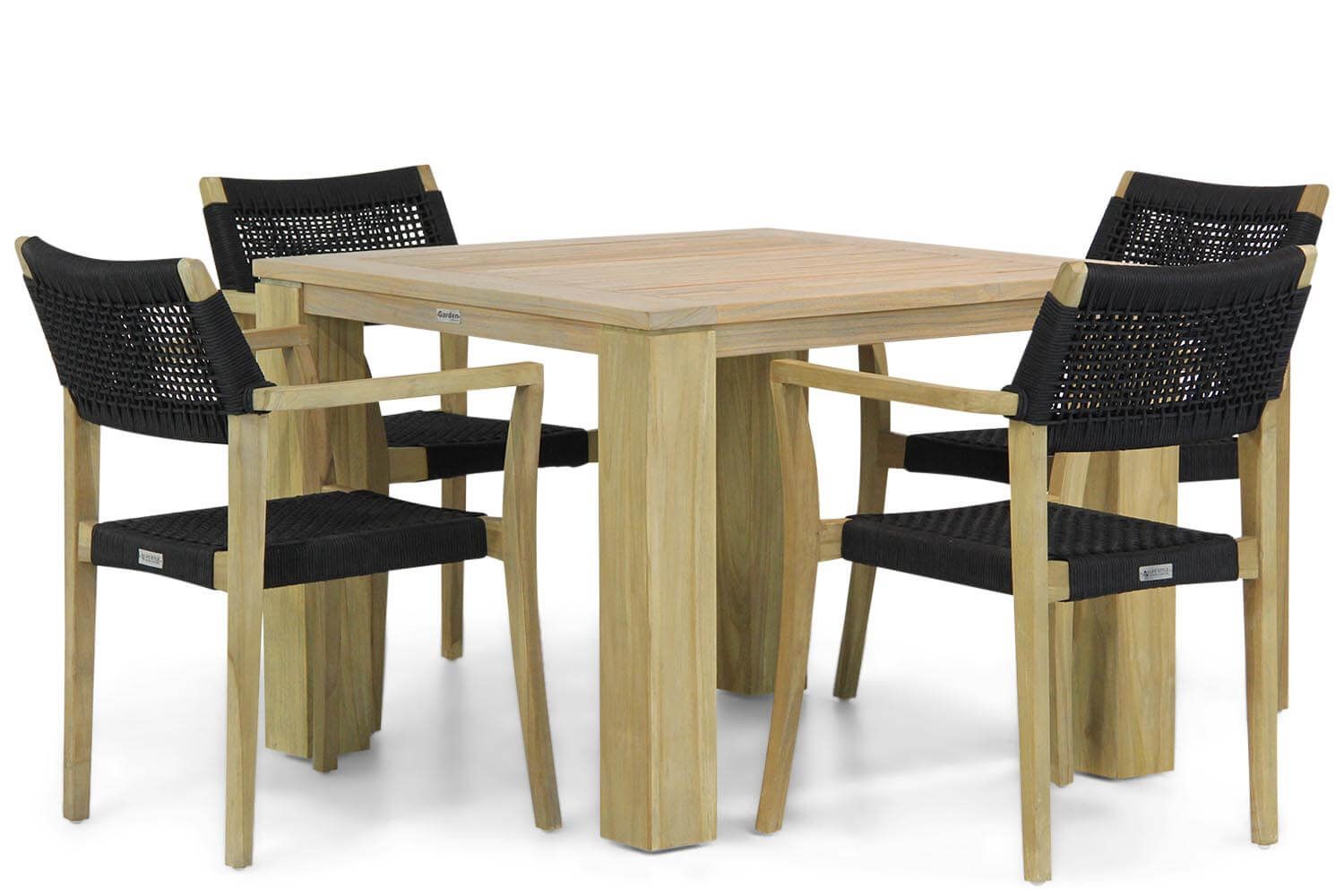 Lifestyle Dallas/Brighton 100 cm dining tuinset 5-delig thumbnail
