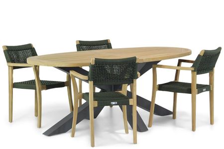 Lifestyle Dallas/Brookline 200 cm dining tuinset 5-delig
