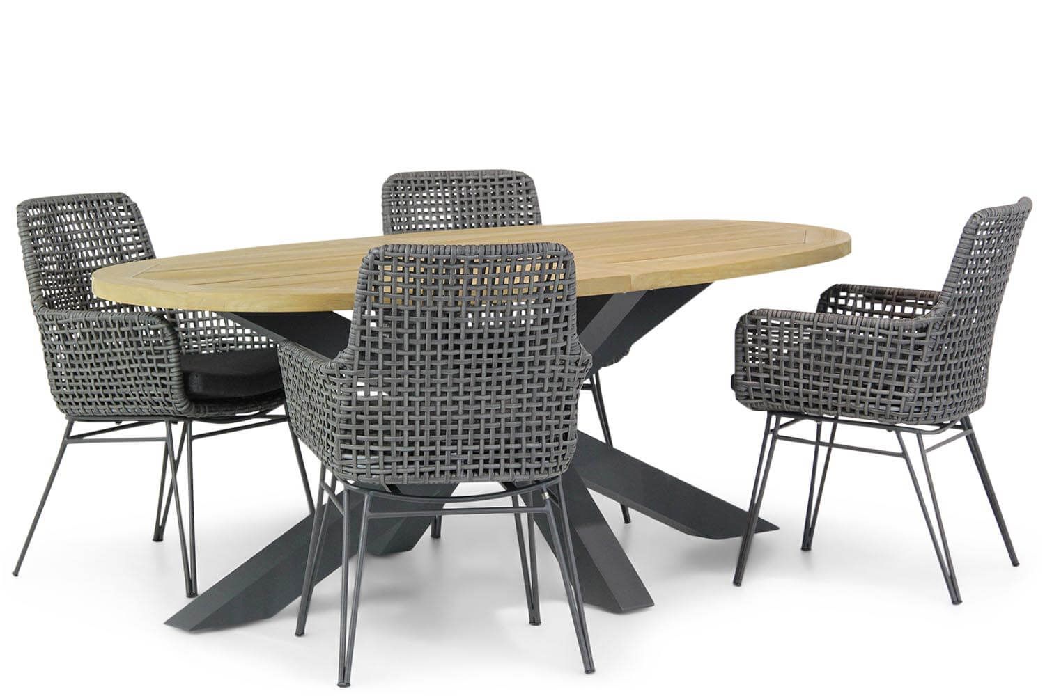 Taste Opera/Brookline 200 cm ovaal dining tuinset 5-delig thumbnail