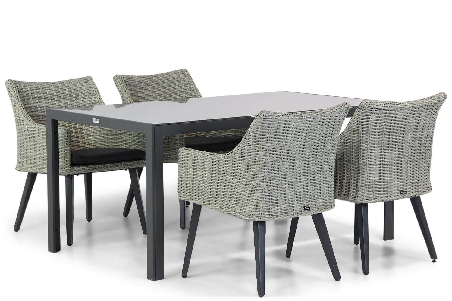 Garden Collections Milton/Mondello 160 cm dining tuinset 5-delig thumbnail