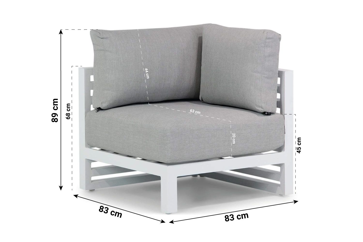 Santika Jaya hoek loungeset 3-delig thumbnail