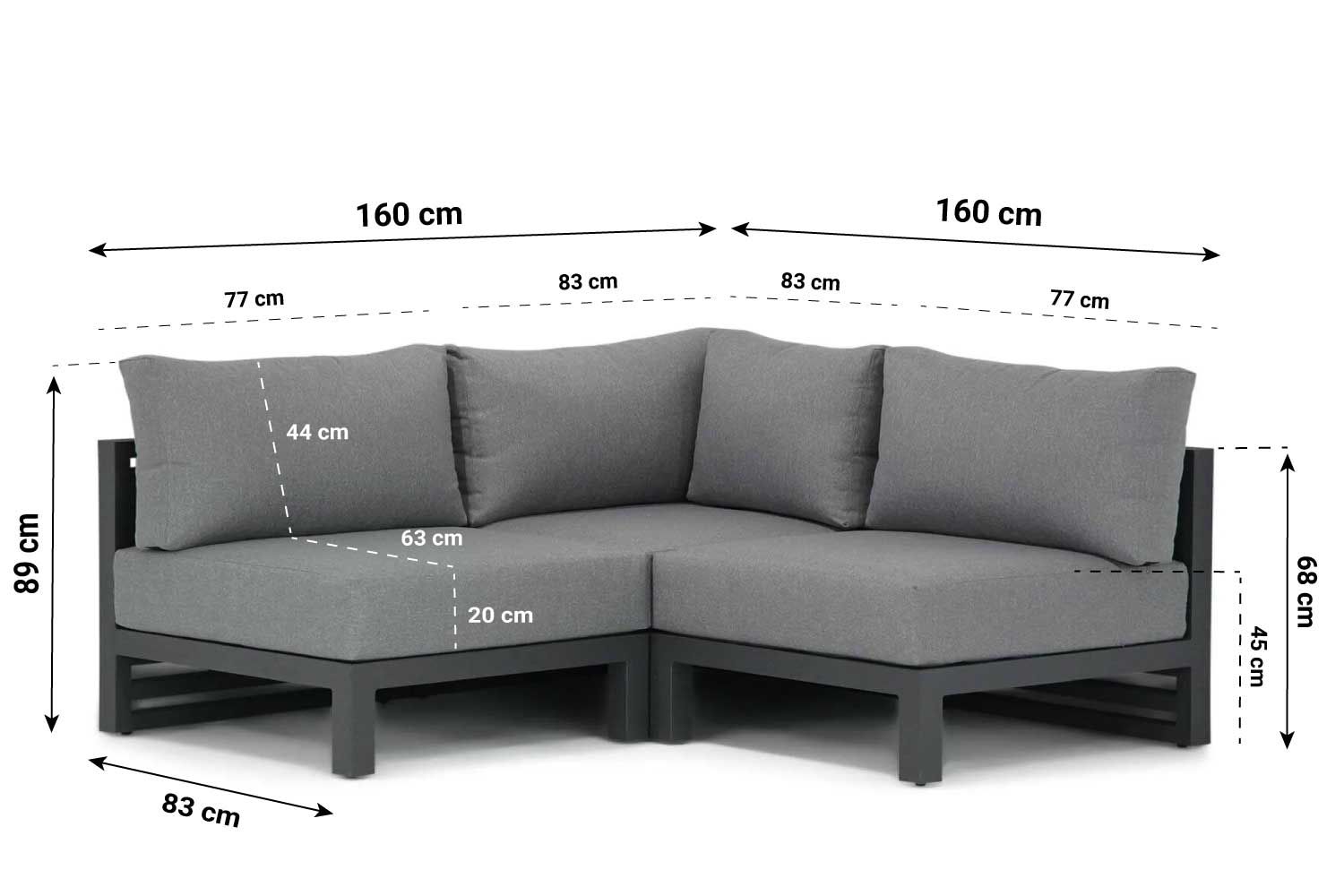 Santika Jaya hoek loungeset 3-delig thumbnail